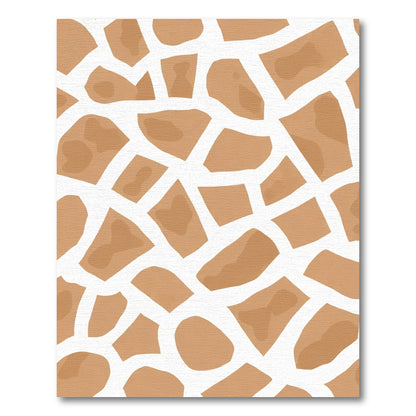 Camel Brown Abstract Giraffe Spots Rug