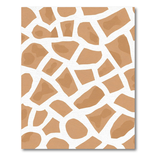 Camel Brown Abstract Giraffe Spots Rug