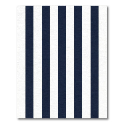 Bold Navy White Vertical Stripe Rug