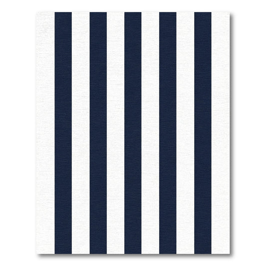 Bold Navy White Vertical Stripe Rug