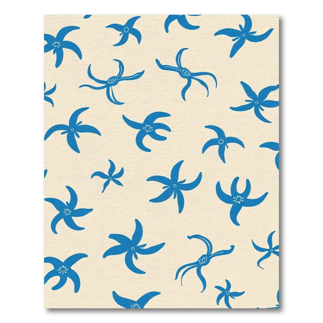 Blue Starfish Cream All-Over Rug