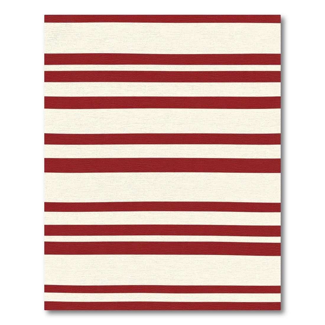 Bold Burgundy Cream Stripe Rug