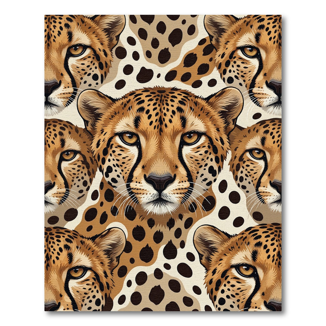 Vibrant Cheetah Spot Collage Rug