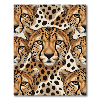 Vibrant Cheetah Spot Collage Rug