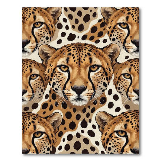 Vibrant Cheetah Spot Collage Rug