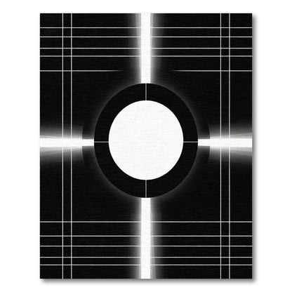 Monochromatic radial grid abstract Rug