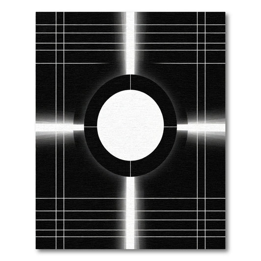 Monochromatic radial grid abstract Rug