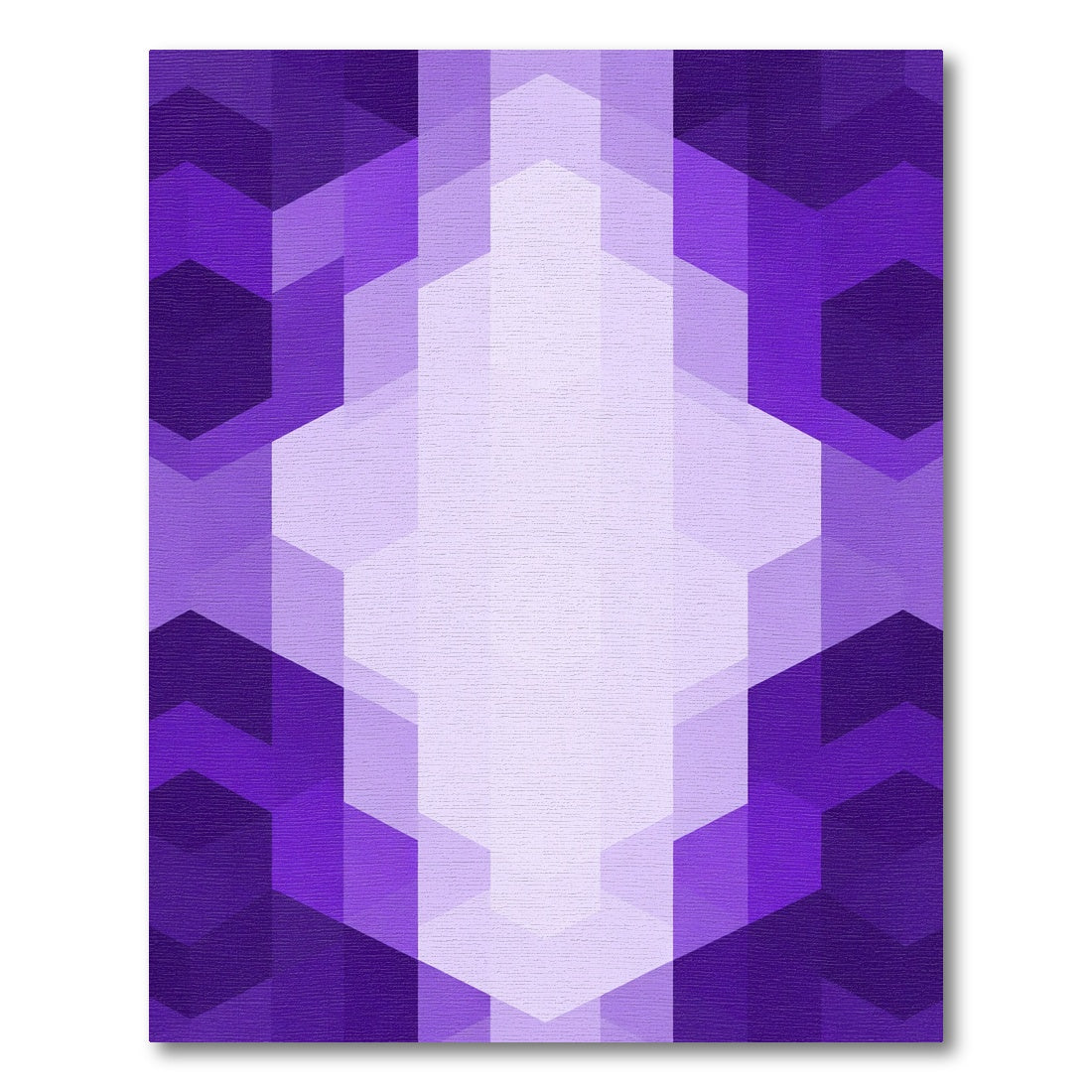 Modern Violet Geometric Blocks Rug