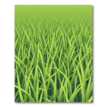 Lush Green Grass Field Texture Rug