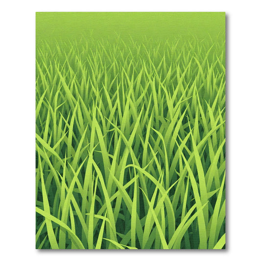 Lush Green Grass Field Texture Rug