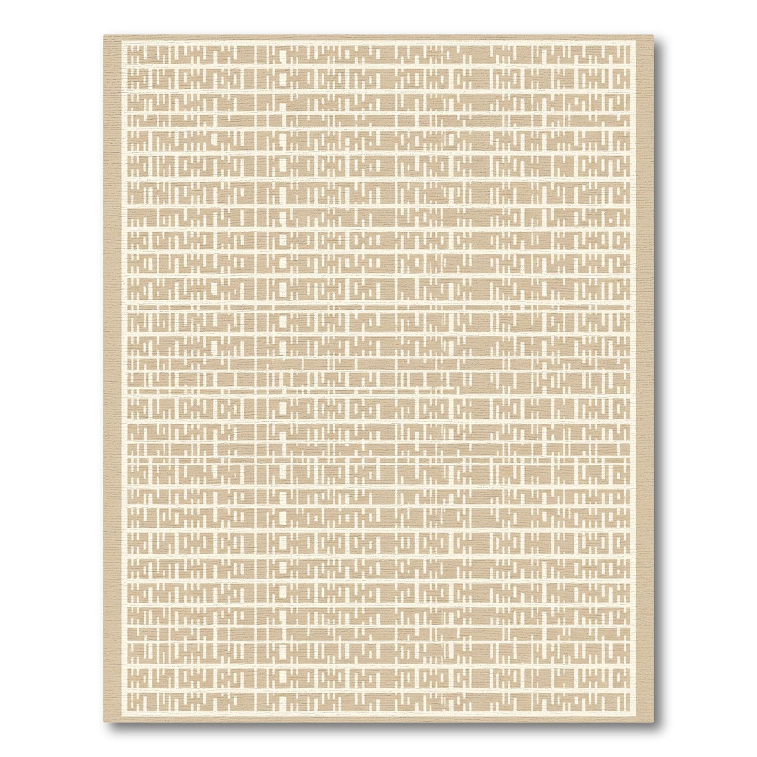 Neutral Beige Geometric Lattice Rug