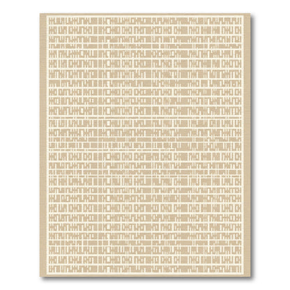 Neutral Beige Geometric Lattice Rug