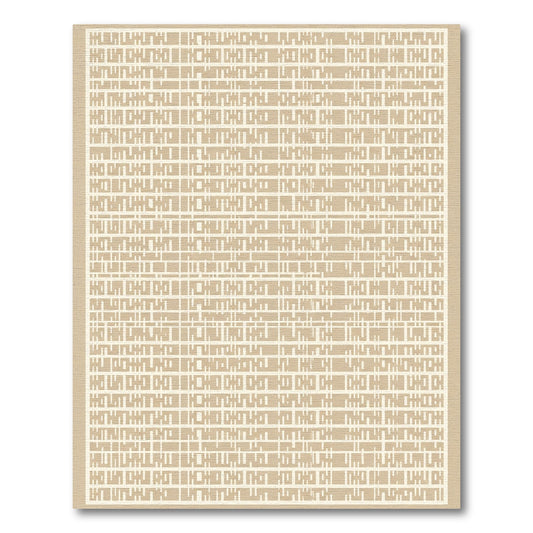 Neutral Beige Geometric Lattice Rug