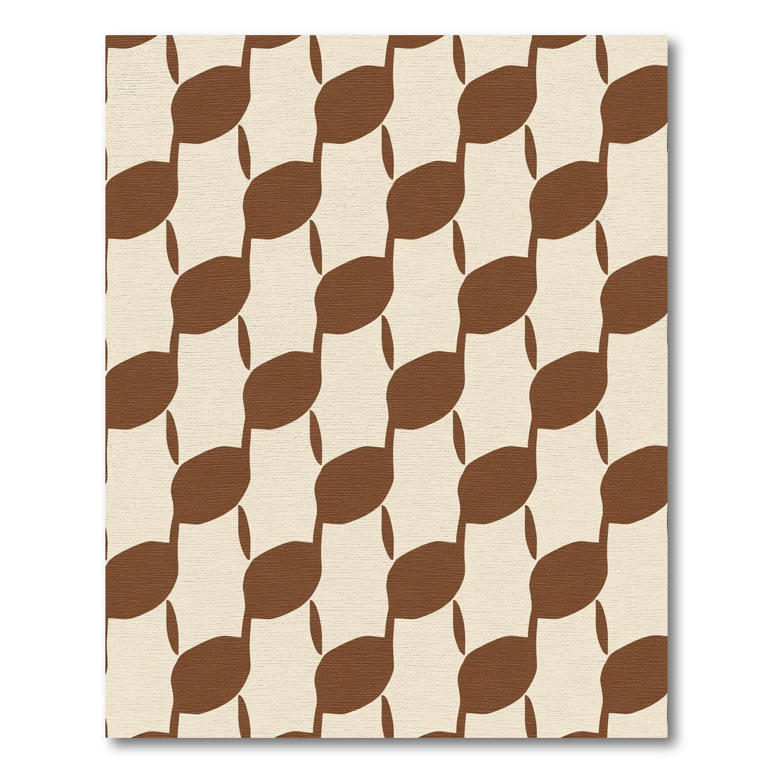 Brown Tan Organic Chain Links Rug