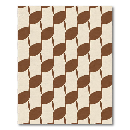 Brown Tan Organic Chain Links Rug