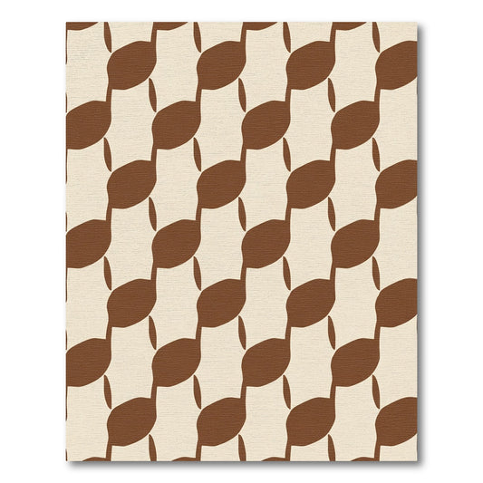 Brown Tan Organic Chain Links Rug