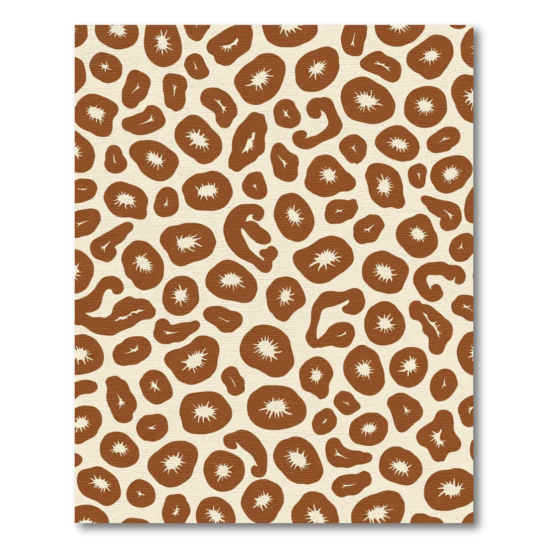 Earthy Brown Abstract Animal Spot Rug