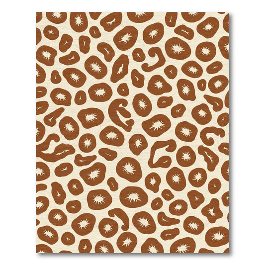 Earthy Brown Abstract Animal Spot Rug
