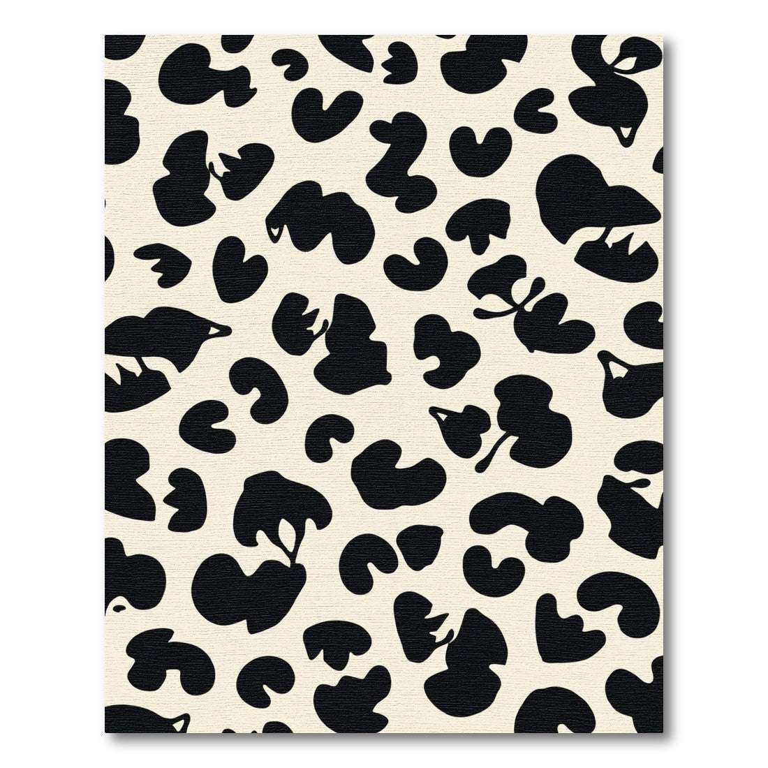 Black Cream Blobs Abstract Rug