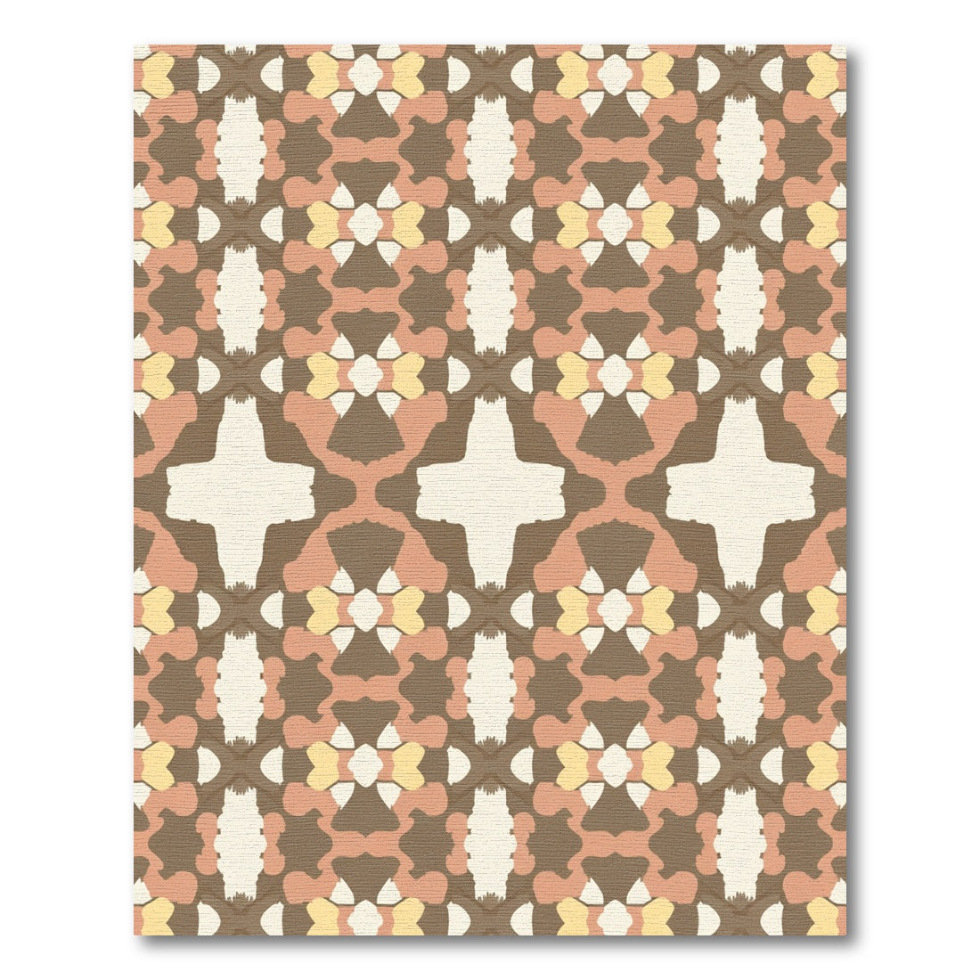 Earthy Geometric Echo Medallion Rug