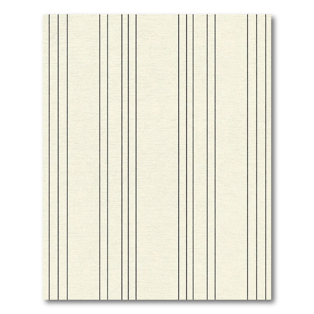 Cream Black Linear Stripe Rug