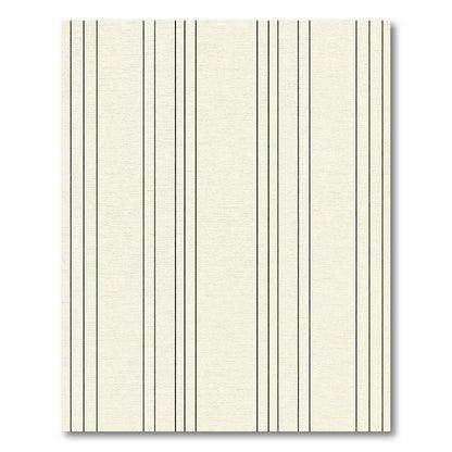 Cream Black Linear Stripe Rug