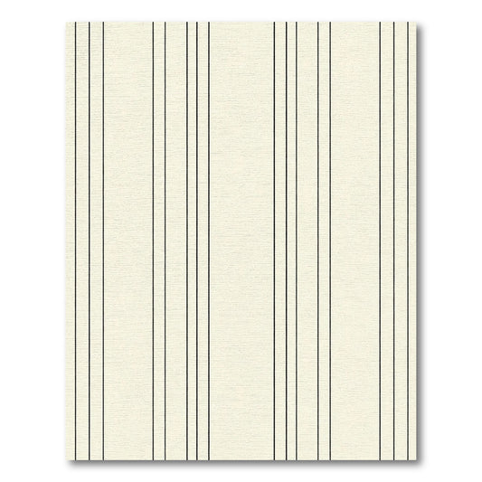 Cream Black Linear Stripe Rug