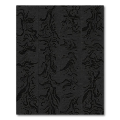Dark Gray Swirl Abstract Lines Rug