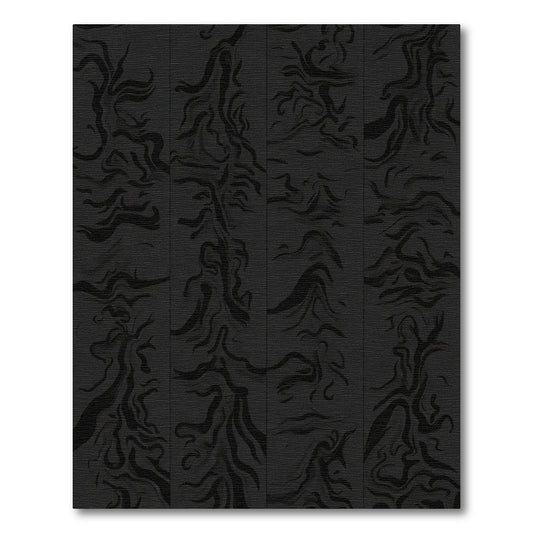 Dark Gray Swirl Abstract Lines Rug