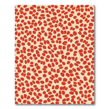 Crimson Pebble Scatter Rug
