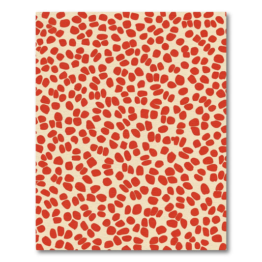 Crimson Pebble Scatter Rug