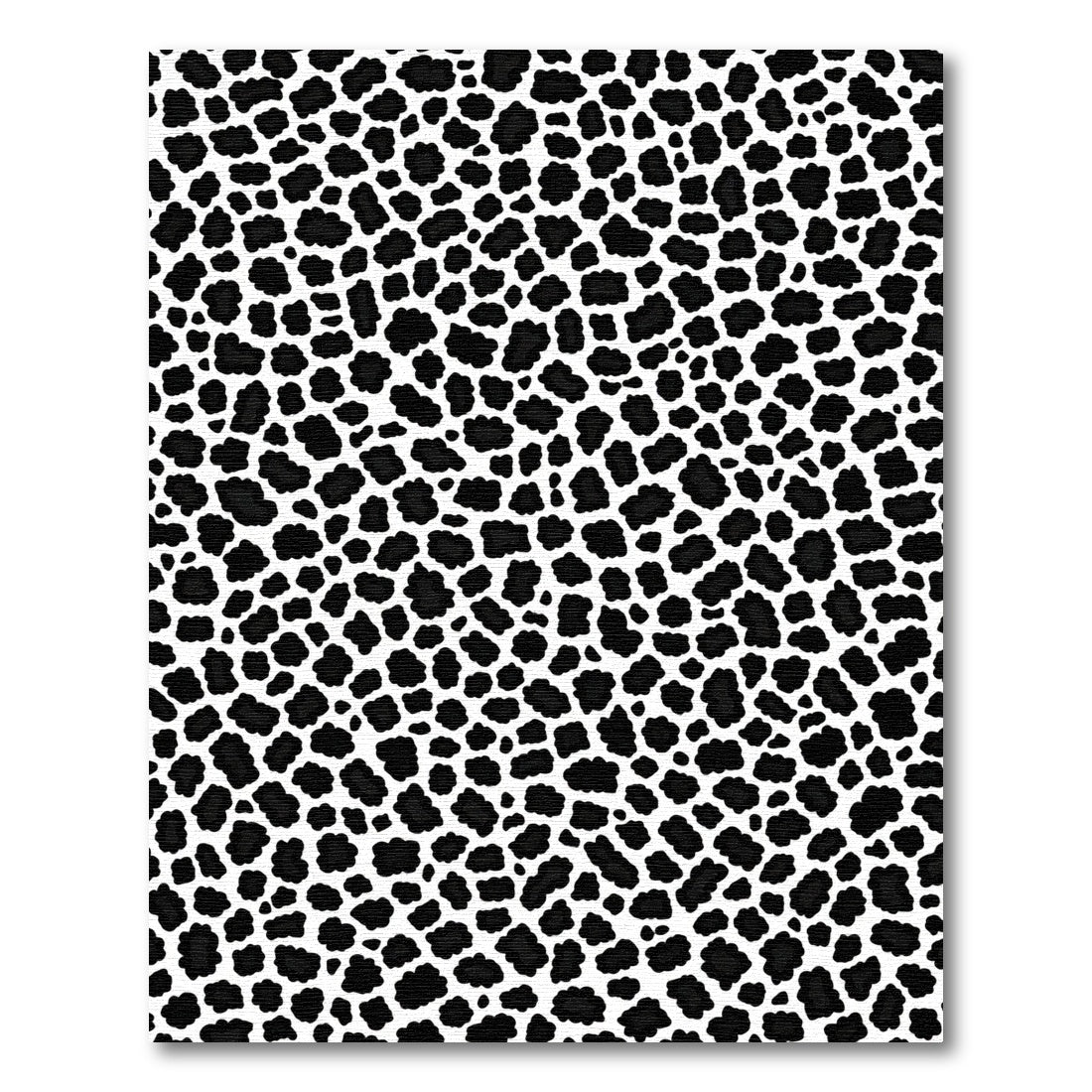 Black White Leopard Spot Texture Rug