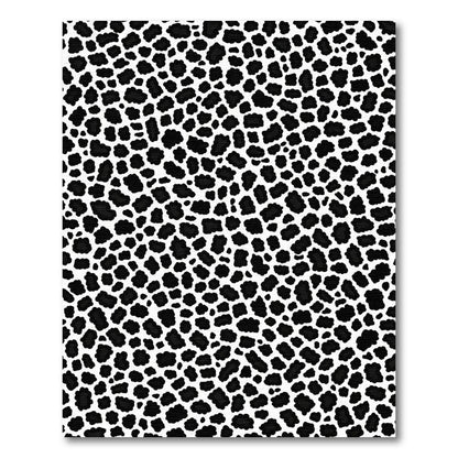 Black White Leopard Spot Texture Rug