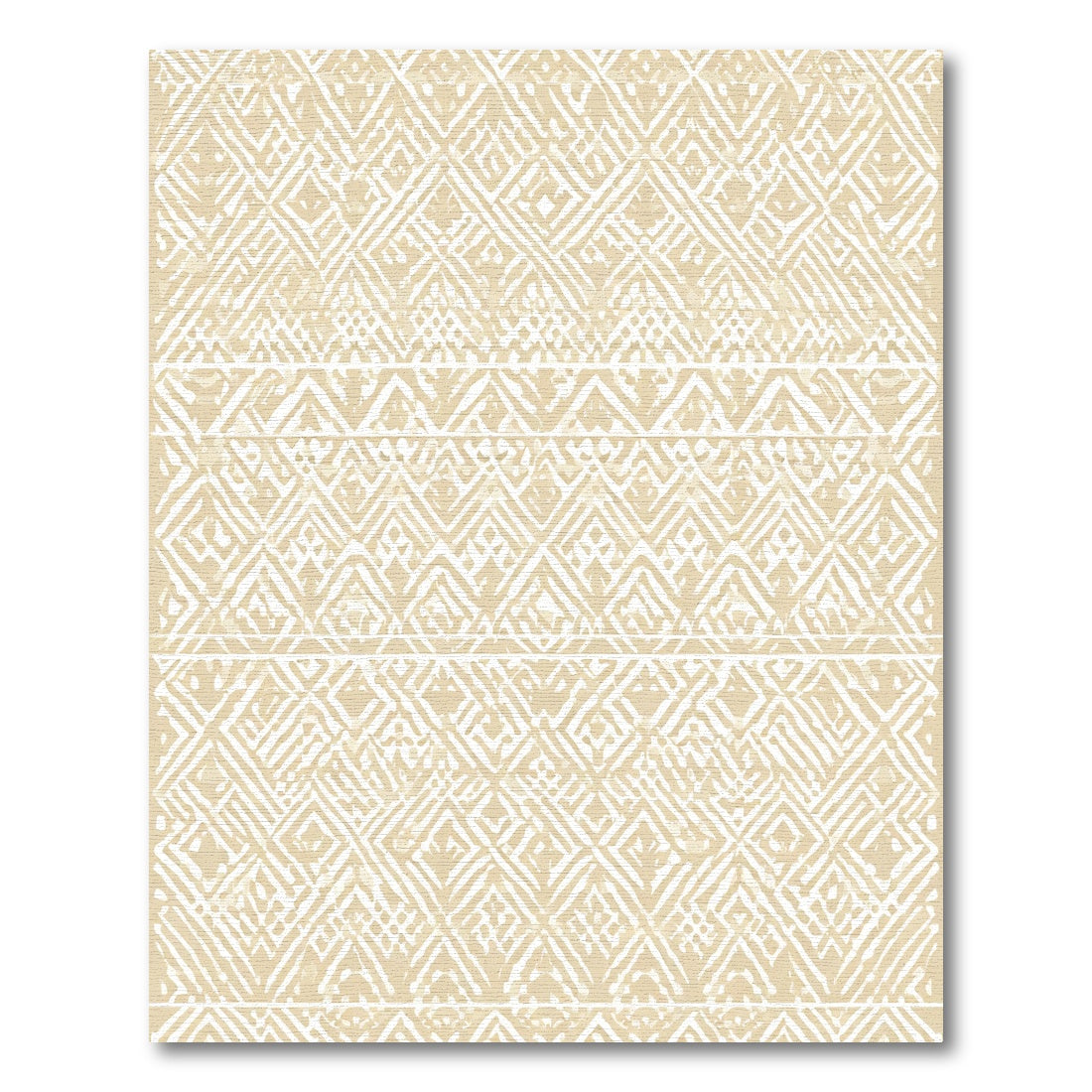 Warm Beige Diamond Stripe Rug