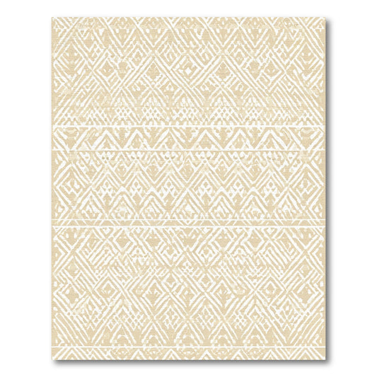 Warm Beige Diamond Stripe Rug
