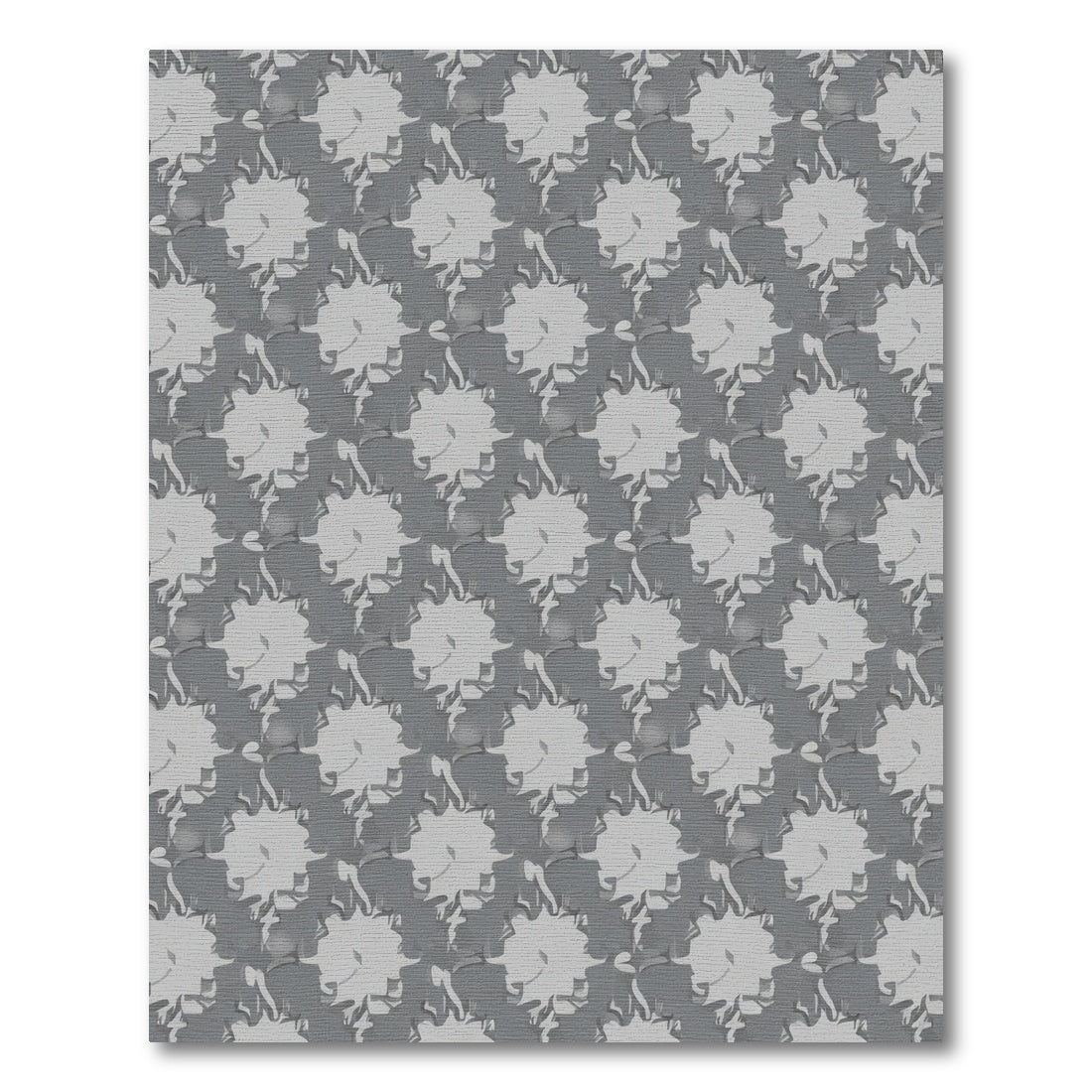 Monochromatic Gray Starburst Repeat Rug