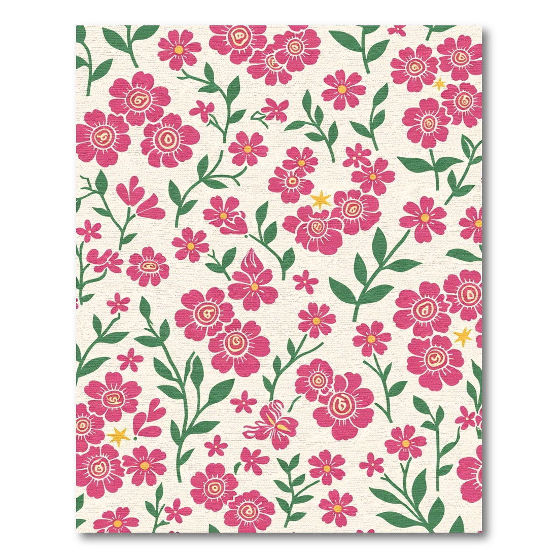 Crimson Blossom Foliage Rug