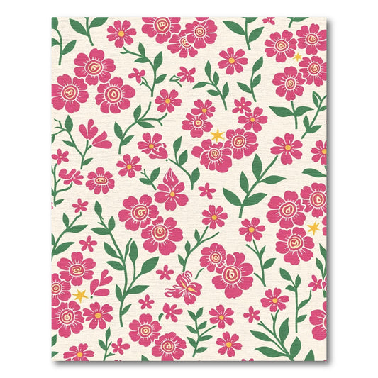 Crimson Blossom Foliage Rug