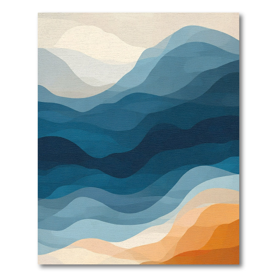 Indigo Sea Layered Landscape Rug