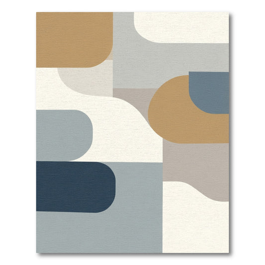 Modern Geometric Arc Blend Rug