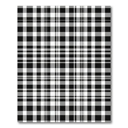 Black White Gray Plaid Checkered Rug
