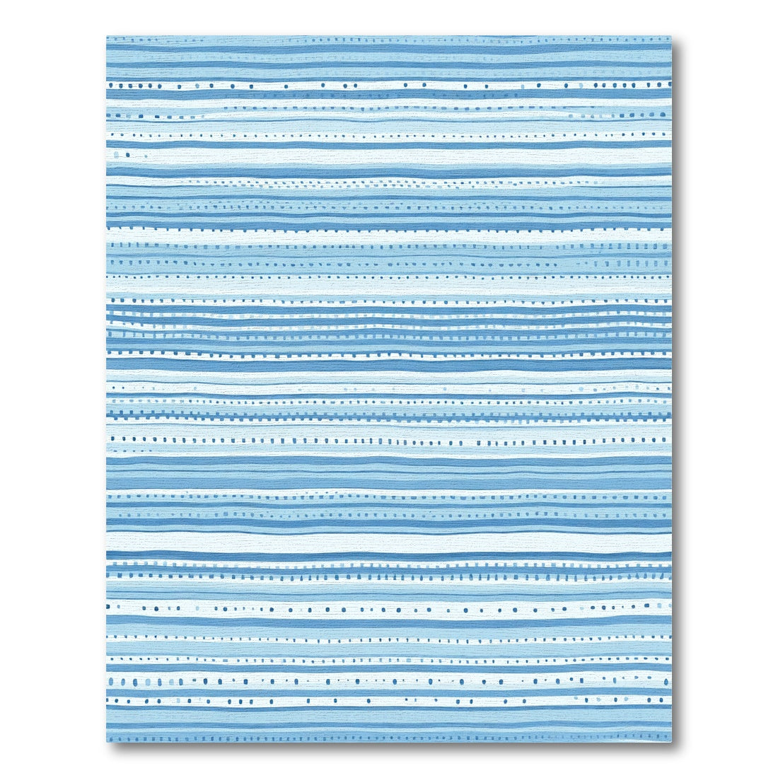 Cool Blue And White Striped Medley Rug