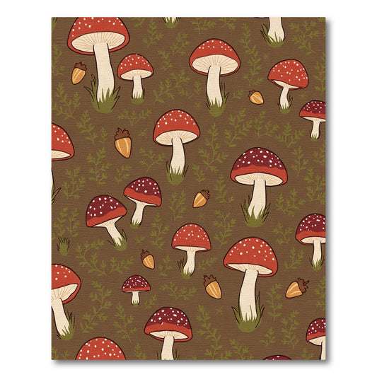 Whimsical Red Mushroom Woodland Acres Rug