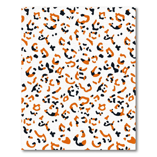 Orange Black White Animal Spot Rug