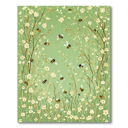 Whimsical Bee Garden In Bloom Rug