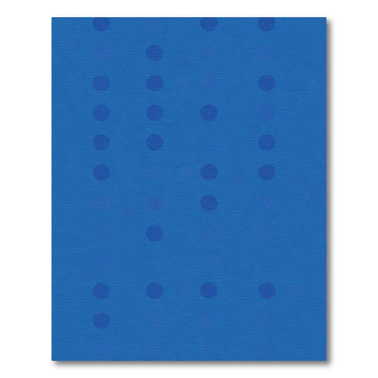 Bright Blue Polka Dot Grid Rug