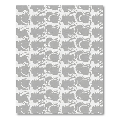 Gray Abstract Blobs Organic Repeat Rug