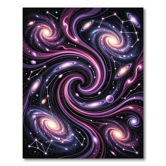 Cosmic Purple Spiral Galaxy Astral Rug