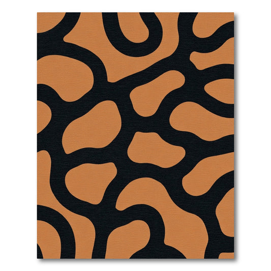 Caramel Black Organic Flow Rug