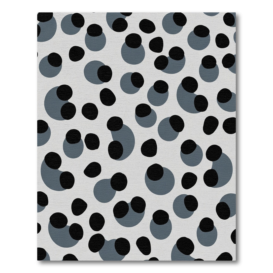 Cool Gray Black Circle Scatter Rug